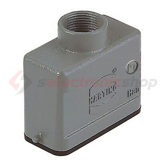 Ipari csatlakozó ház lengő dugó négyszögletes alumínium IP65 Han 10A-gg-M20 HARTING - 19200101440