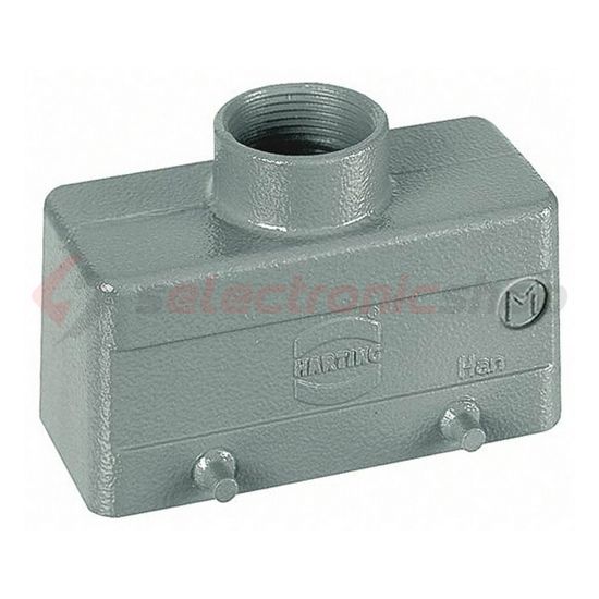 Ipari csatlakozó ház lengő dugó négyszögletes alumínium IP65 Han 10B-gg-M25 HARTING - 19300101421