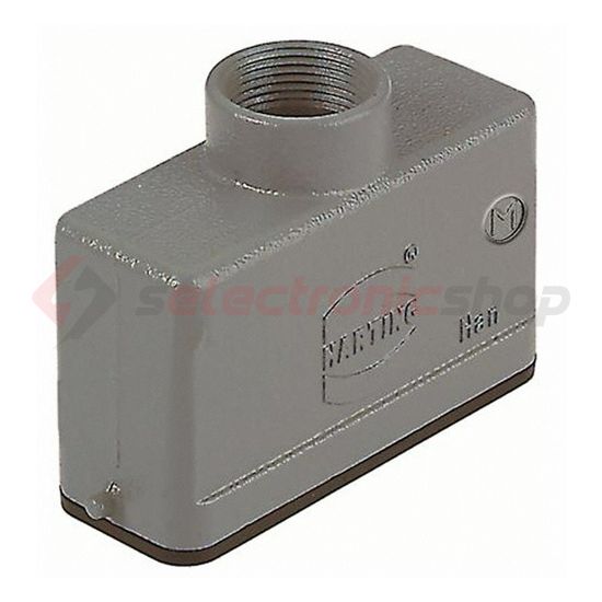 Ipari csatlakozó ház lengő dugó négyszögletes alumínium IP65 Han 16A-gg-M20 HARTING - 19200161440