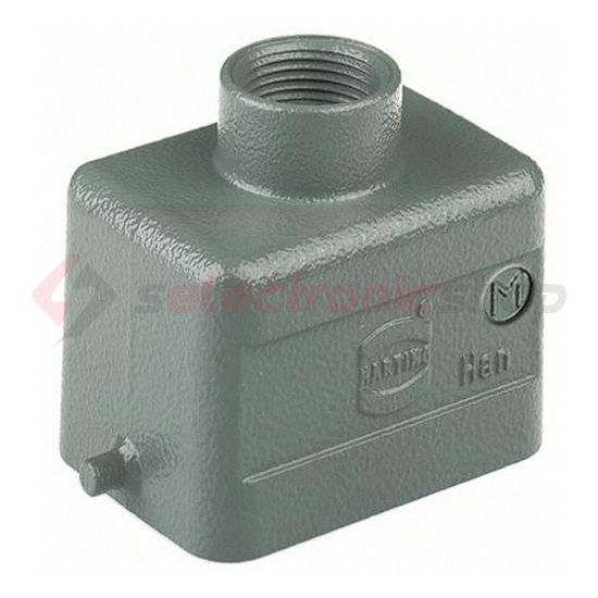 Ipari csatlakozó ház lengő dugó négyszögletes alumínium IP65 Han 6B-gg-M20 HARTING - 19300061440
