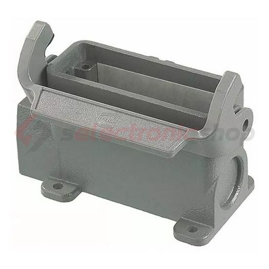 Ipari csatlakozó ház zárt ajlzat négyszögletes alumínium IP65 Han 16A-asg1-LB-M25 HARTING - 19200160251