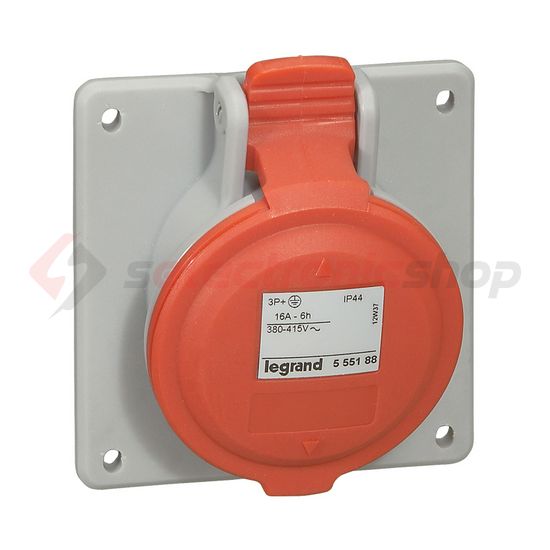 Ipari dugalj beépíthető 3P+N+E 16A 400V(50+60Hz) piros P17 Tempra PRO Dafbe-164k06 LEGRAND - 555189