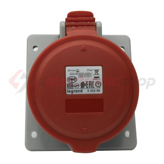 Ipari dugalj beépíthető 3P+N+E 32A 400V(50+60Hz) piros IP44 P17 Tempra PRO Dafbe-324k06 m LEGRAND - 555289