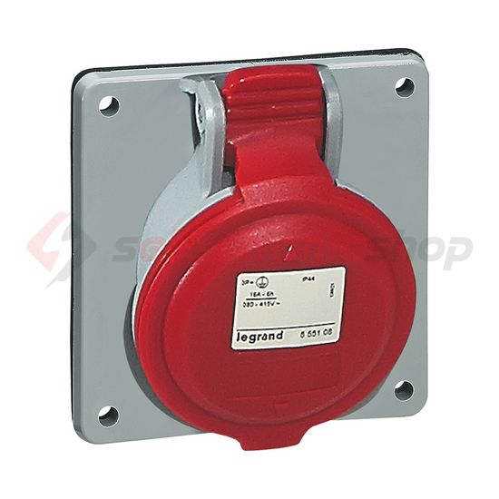 Ipari dugalj beépíthető 3P+N+E 32A 400V(50+60Hz) piros IP44 P17 Tempra PRO Dafbe-324k06 m LEGRAND - 555289