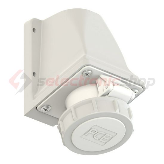 Ipari dugalj falra szerelhető 3P 16A 40-50V(50+60Hz) fehér IP44 műanyag 12h-pozíció csavaros PCE - 183-12