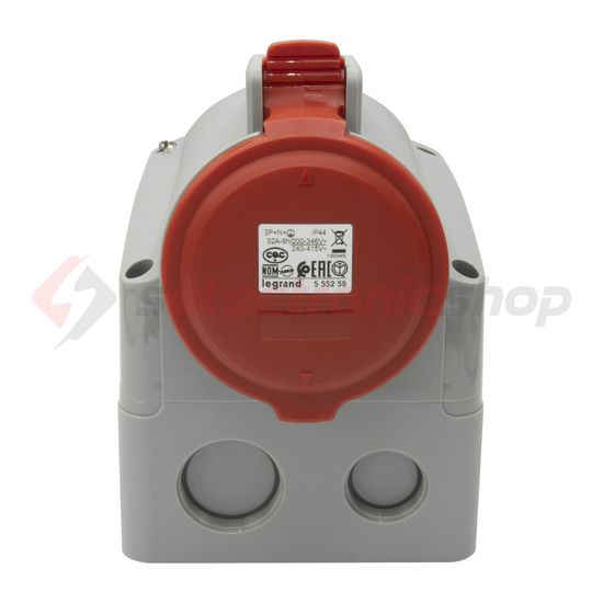 Ipari dugalj falra szerelhető 3P+N+E 32A 400V(50+60Hz) piros P17 Tempra PRO Dafr-324k06m LEGRAND - 555259