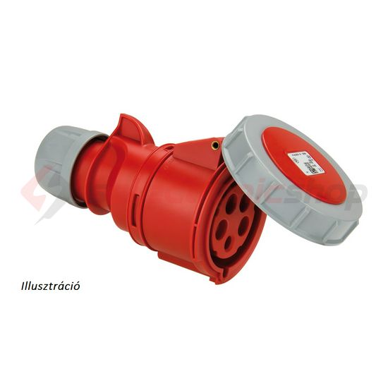 Ipari dugalj lengő 2P+E 32A 230V(50+60Hz) kék egyenes IP67 műanyag 6h-pozíció csavaros Shark PCE - 2232-6