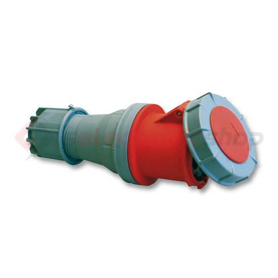 Ipari dugalj lengő 3P+N+E 125A 400V(50+60Hz) piros egyenes IP67 műanyag 6h-pozíció PowerTwist PCE - 245-6