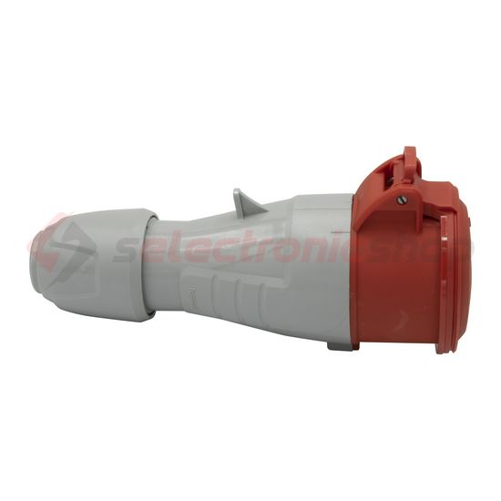 Ipari dugalj lengő 3P+N+E 16A 380-415V(50+60Hz) piros egyenes IP44 műanyag P17 Tempra LEGRAND - 555109
