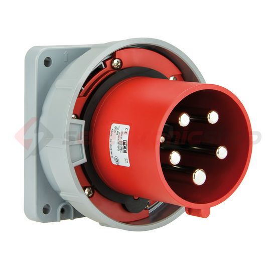 Ipari dugvilla 3P+N+E ráépíthető 125A 400V(50+60Hz) piros műanyag egyenes csavaros PCE - 645-6