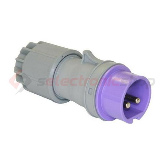 Ipari dugvilla lengő 2P 16A 20-25V(50+60Hz) ibolya IP44 műanyag csavaros Twist PCE - 062v