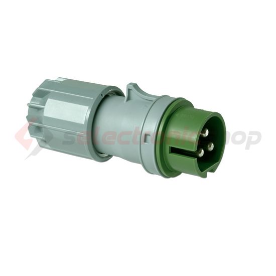 Ipari dugvilla lengő 2P+E 16A 40-50V(50+60Hz) fehér IP44 műanyag csavaros 12h-pozíció Twist PCE - 083-12v