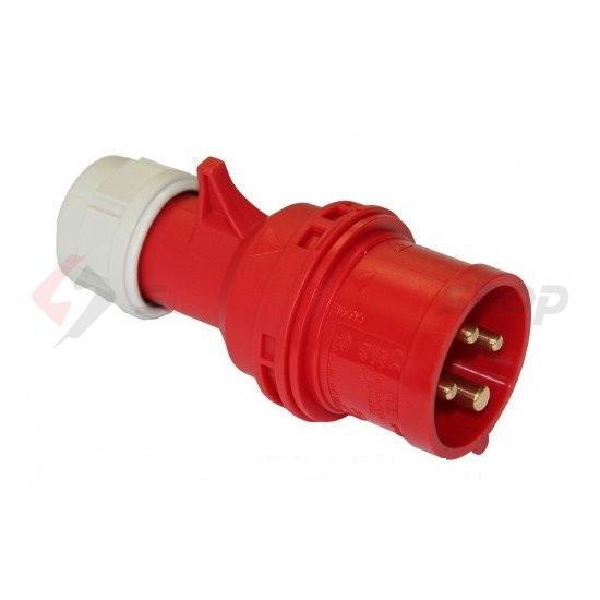 Ipari dugvilla lengő 3P+E 32A 400V(50+60Hz) piros IP44 műanyag csavaros 6h-pozíció Shark PCE - 024-6