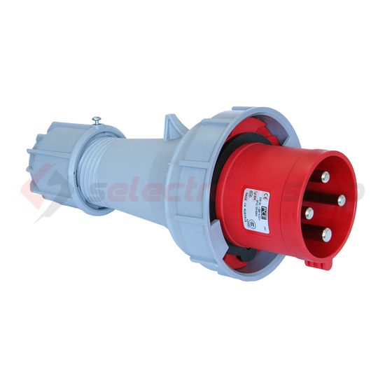 Ipari dugvilla lengő 3P+E 63A 400V(50+60Hz) piros IP67 műanyag csavaros Power Twist PCE - 034-6