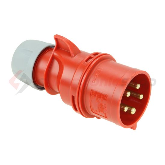 Ipari dugvilla lengő 3P+N+E 32A 400V(50+60Hz) piros IP44 műanyag csavaros 6h-pozíció Shark PCE - 025-6