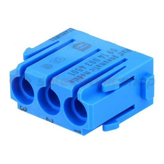 Ipari pneumatikus csőcsatlakozó modul apa/anya 6mm 3P csapos Han 3MOD HARTING - 09140034501