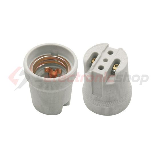 Izzólámpa foglalat 4A E27 Edison-menetes porcelán szürke HLDR-E27 KANLUX - 2160