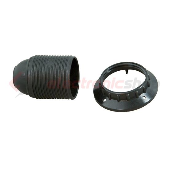 Izzólámpa foglalat csillár pattintós E27 csavaros műanyag fekete M10x1 Kopp - 212415047