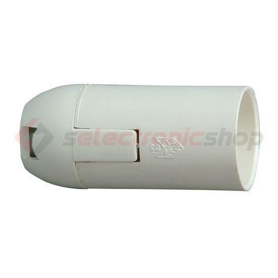 Izzólámpa foglalat gyűrűvel E14 dugaszolható műanyag fehér Kopp - 211101008