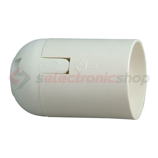 Izzólámpa foglalat pattintós lengő E27 csavaros műanyag fehér Kopp - 210501009