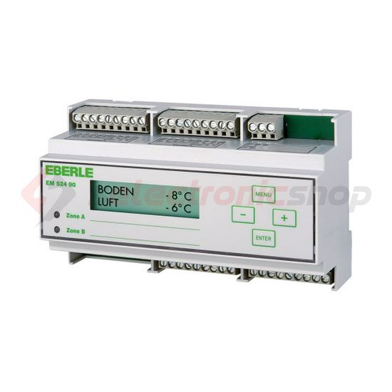 Jégmentesítő fűtés szabályozó sorolható  rámpa-/ereszhez 2zóna 16A 230-250V 50-60Hz IP20 EBERLE - 052490144100