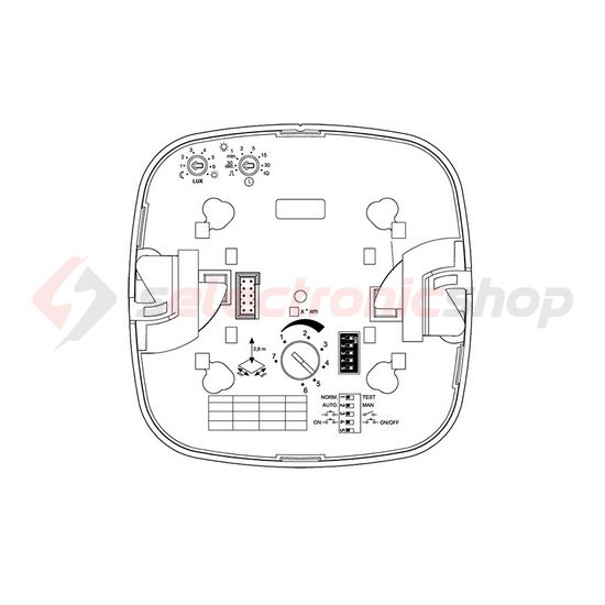 Jelenlétérzékelő mennyezetbe 8x8m 360° PIR 2000W 230V fehér IP20 IR Quattro HD COM1 STEINEL - 002794
