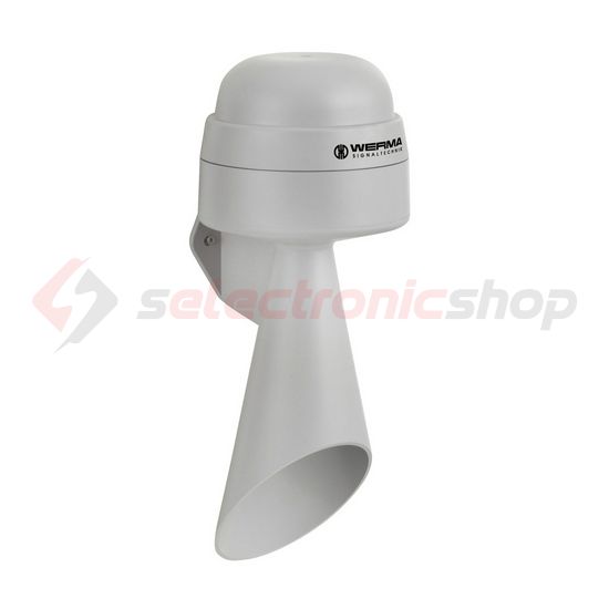 Jelzőkürt 230V AC 0.3A 108dB szürke-ház műanyag IP65 WERMA - 57400060