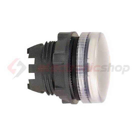 Jelzőlámpa fej d22 LED-hez kerek fehér magas 1-lámpa fekete IP66 Harmony XB5 Schneider - ZB5AV013