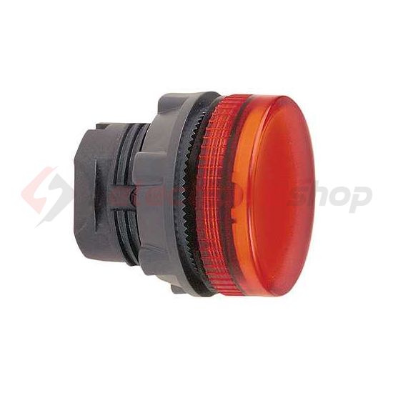 Jelzőlámpa fej d22 LED-hez kerek piros magas 1-lámpa fekete IP66 Harmony XB5 Schneider - ZB5AV043