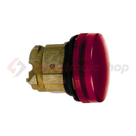 Jelzőlámpa fej LED-hez kerek piros magas 1-lámpa króm fém-előlapgyűrű IP66 Harmony XB4 Schneider - ZB4BV043