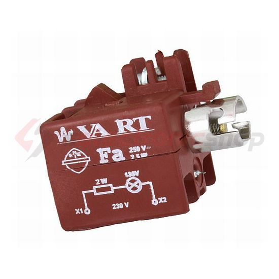 Jelzőlámpa foglalat ellenállással 6-130V/AC 6-130V/DC BA9s előlapra-rögzítés VA Elektronika - FA-oGL