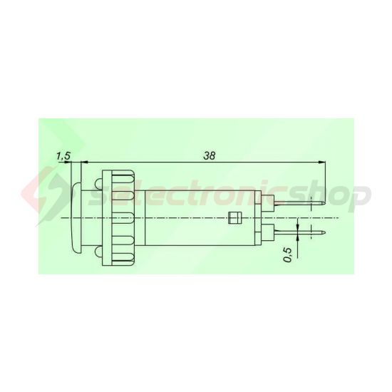 Jelzőlámpa kompakt műa. d10 1x narancs 24V AC/DC kerek lapos fényforrással L-10-24 VA Elektronika - 3963