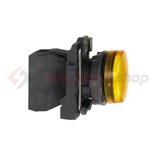 Jelzőlámpa komplett műa. d22 1x LED narancs 24V AC/DC kerek lapos Harmony XB5 Schneider - XB5AVB5