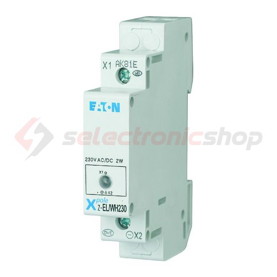 Jelzőlámpa komplett sorolható 1x LED fehér 110-240V AC/DC kerek lapos Z-EL/WH230 EATON - 107494