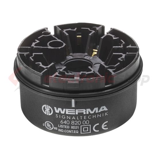 Jelzőoszlop alapmodul KombiSIGN71-hez IP65 csavaros csőtengelyes beépítés álló fekete WERMA - 64082000