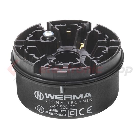 Jelzőoszlop alapmodul KombiSIGN71-hez IP65 csavaros csőtengelyes beépítés fekete WERMA - 64083000