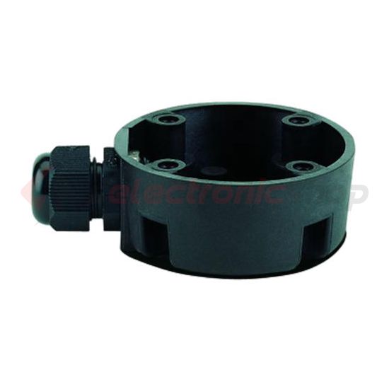 Jelzőoszlop rögzítőtalp tömszelencés műanyag fekete WERMA - 97584001