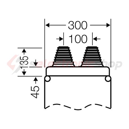 Kábelbevezető zárófedél lépcsős 2x30-72mm IP54 műanyag szürke MiFP82 ENYMETER Hensel - 2000319
