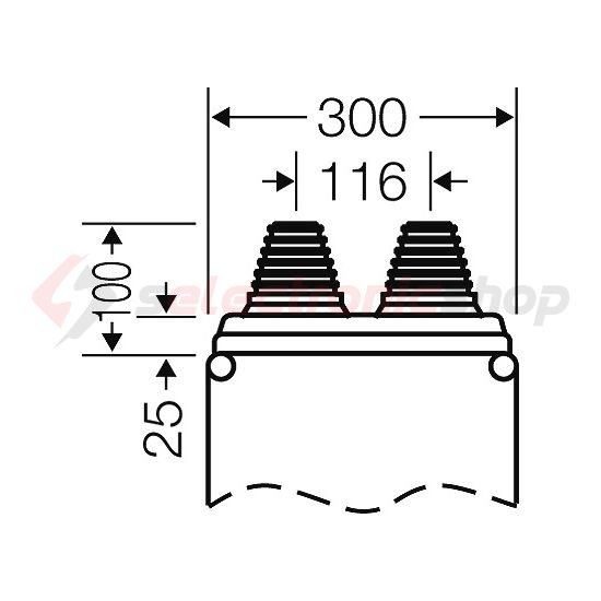 Kábelbevezető zárófedél lépcsős 2x30-72mm IP66 műanyag szürke MiFP72 ENYMETER Hensel - 20001026