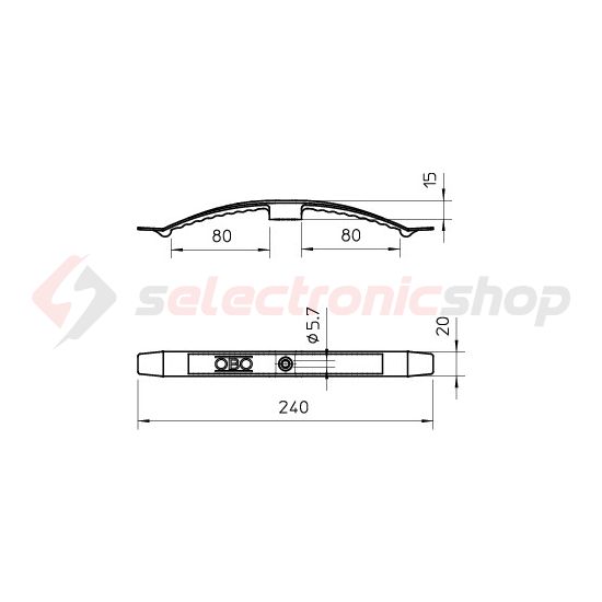 Kábelrögzítő kezeletlen 16-db NYM3x1,5-hez világosszürke 2033 OBO-BETTERMANN - 2205033