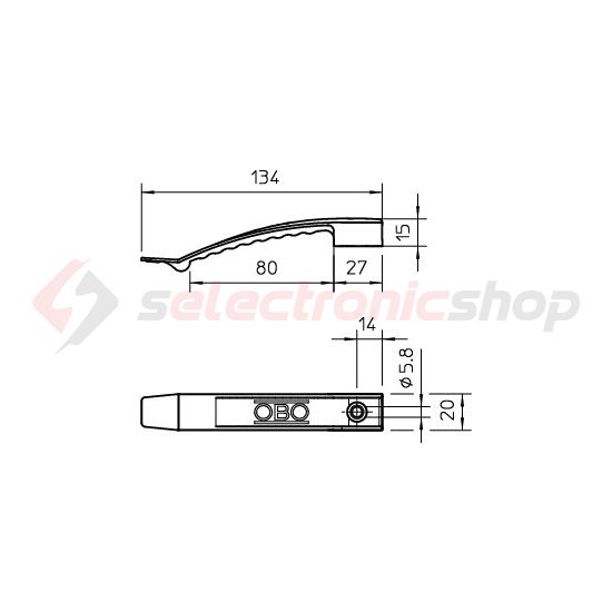 Kábelrögzítő kezeletlen 8-db NYM3x1,5-hez világosszürke 2032 OBO-BETTERMANN - 2205017