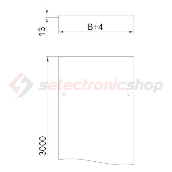 Kábeltálca fedél 200mm-sz 3000mm szalaghorganyzott fordítóreteszes DRL 200 FS OBO-BETTERMANN - 6052207