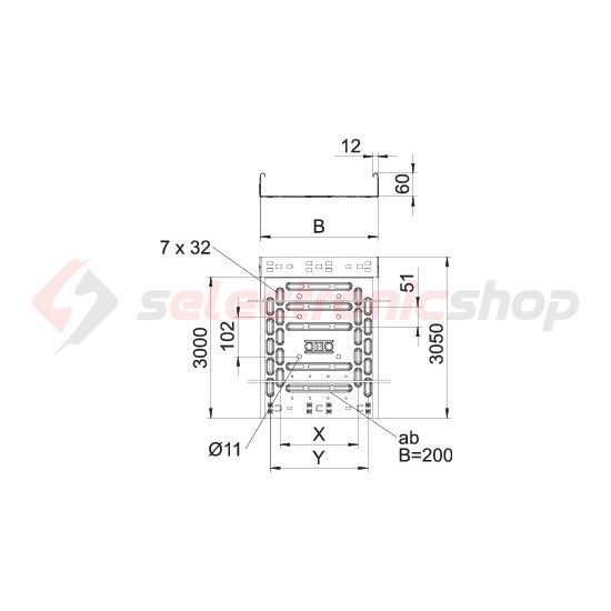 Kábeltálca gyorsösszekötős 3m acél szalaghorganyzott 60mm 300mm x RKSM 630 FS OBO-BETTERMANN - 6047654