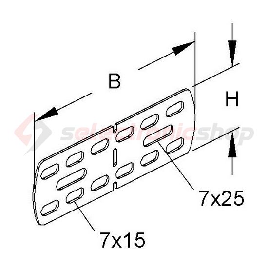 Kábeltálca összekötő univerzális hosszanti csavaros szalaghorganyzott 135mm RVV 50 Niedax - 4013339258604