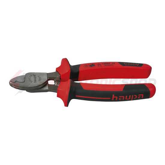 Kábelvágó mechanikus egykezes 10mm-max. kábelátmérő 16mm2-max. 160mm-ho 1000V VDE Haupa - 211225