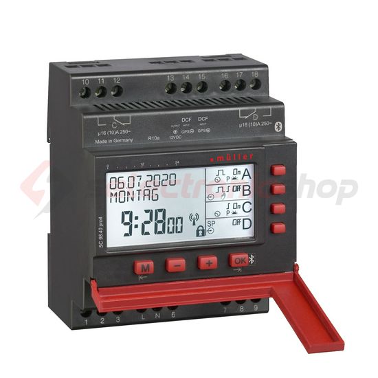 Kapcsolóóra digitális LCD bluetuth napi heti éves asztro 1 váltó 16A 4M SC 9810 pro4 Hugo Müller - SC9810