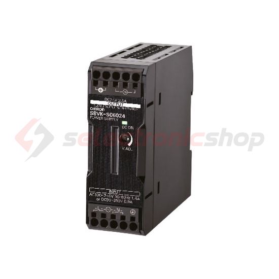 Kapcsolóüzemű DC tápegység 100-240VAC-be 90-350VDC-be 24VDC-ki 5A-ki 120W S8VK-S12024 OMRON - 669511