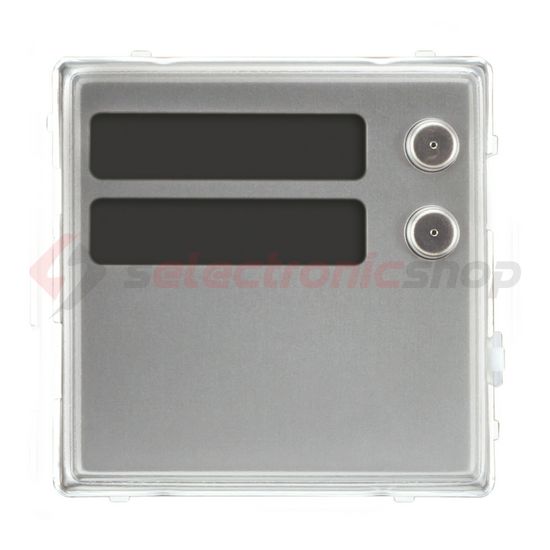 Kaputábla hívómodul 2-gomb IP42 süllyesztett téglalap alumínium nemesacél Sinthesi S2 URMET - 1148/12