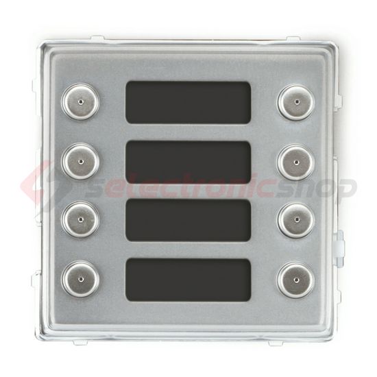 Kaputábla hívómodul 2x4-gomb IP42 süllyesztett téglalap alumínium nemesacél Sinthesi S2 URMET - 1148/18