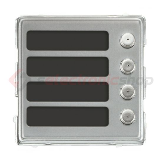 Kaputábla hívómodul 4-gomb IP42 süllyesztett téglalap alumínium nemesacél Sinthesi S2 URMET - 1148/14